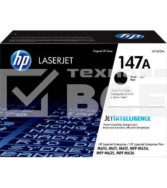 Картридж лазерный HP 147A W1470A черный (10500стр.) для HP LaserJet M610dn