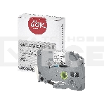 Кассета с лентой S'OK by Sakura Printing TZESE3 для Brother, черный на белом, 12мм/8м, наклейка, фото 1