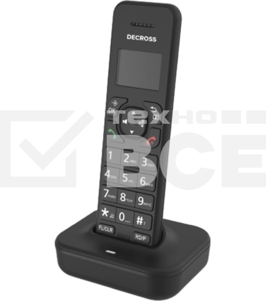 Радиотелефон Dect Decross DC1102B черный АОН