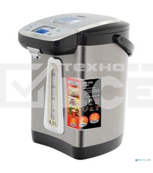 Термопот Mystery MTP-2450 4.5л. 700Вт серебристый/черный