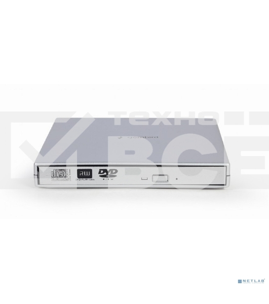 Оптический привод внешний с интерфейсом USB 2.0 Gembird DVD-USB-02-SV пластик, серебро