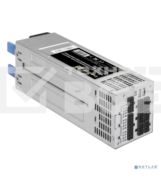 Серверный блок питания  2U Redundant 2x1000W ExeGate EX292323RUS Industrial-RTS1000 (APFC, КПД 94% (80 PLUS Platinum), 4 cm fan, 24pin, 2x(4+4)pin, 2PCIe, 2SATA, 6IDE, Cable Management)