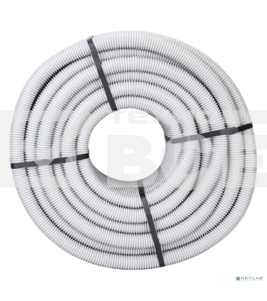 Труба гофрированная ПВХ ЭРА (серый) d 32 мм с зонд. легкая 50 м (10)