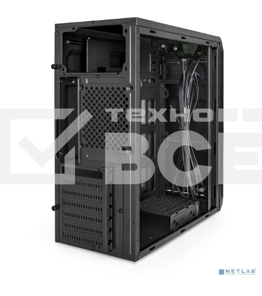 Компьютерный корпус Miditower ExeGate XP-334UC-XP600 (ATX, XP600 с вент. 12см, 1*USB+1*USB3.0+1*TypeC, аудио, черный)