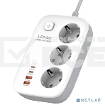 Сетевой удлинитель LDNIO SE3436/ 2м/ 3 розетки/ 3250W/ 4 USB: QC 4.0+PD 3.0+PPS/ GAN 65W/ белый, фото4