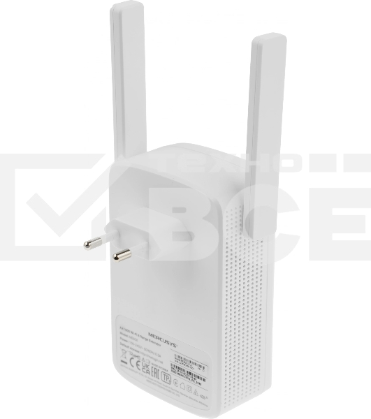 Повторитель беспроводного сигнала Mercusys ME60X AX1500 10/100/1000BASE-TX белый