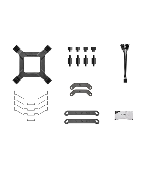 Кулер для процессора PCCooler RT620 BK (250W, 4-pin PWM, 157mm, Al/Cu, 6x6mm, 2x120mm, 73.32CFM, 34.9dBA, 2200RPM, S: 1851/1700/1200/115X, AM5/AM4, black)