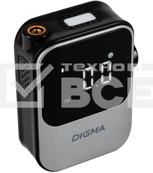 Автомобильный компрессор Digma QBK-120G серый, шланг 0.2м