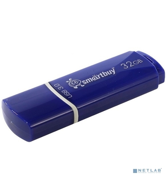Флешка USB Smartbuy Crown Blue (SB32GbCRW-Bl), 32Gb, USB 3.0, R/W 70/25, синий