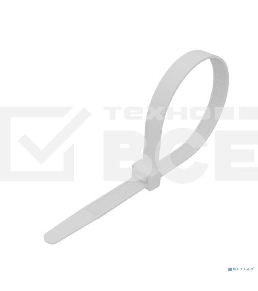 Стяжка нейлоновая морозостойкая Rexant 300x3,6 мм, белая (100 шт/уп)