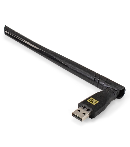 Сетевой комбо-адаптер Wi-Fi 6 + Bluetooth ExeGate EDWA-BT53-AX900 (BT5.3, Dual Band Wi-Fi AX (a/b/g/n/ax), чипсет Realtek8851, 2.4 ГГц до 286 Мбит/с + 5.8 ГГц до 600 Мбит/с, 1x5dBi внешняя антенна, USB 2.0)