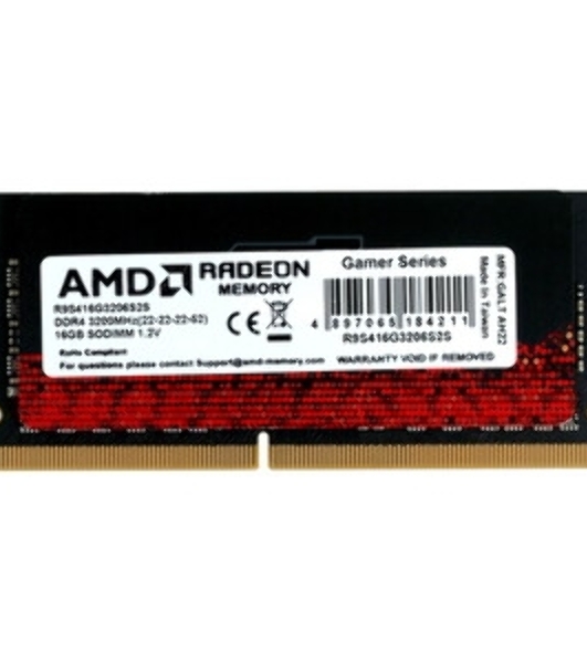 Оперативная память AMD Radeon R9, DDR4, 16GB (1x16GB), 3200MHz, CL22, SO-DIMM