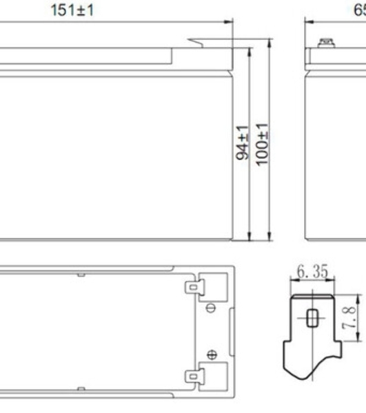 Батарея для ИБП Delta HR 12-28 W (12V, 7Ah)