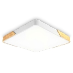 Потолочный светодиодный светильник Ambrella light FZ1313 WH/LW белый/светлое дерево 45W 5000K 500*500*50 (без ПДУ), фото 1