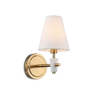 Настенный светильник Ambrella light LH75047 BS/WH латунь/белый E14 max 40W 230*140*270