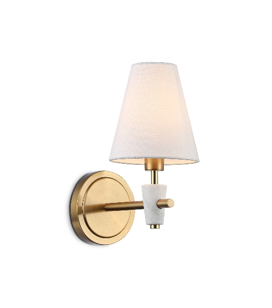 Настенный светильник Ambrella light LH75047 BS/WH латунь/белый E14 max 40W 230*140*270