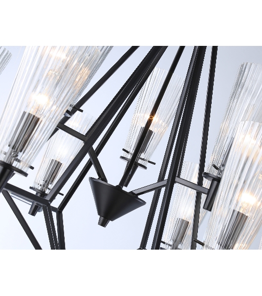 Светильник Ambrella light TR3238/6+3 BK черный E14/9 max 40W D730*720