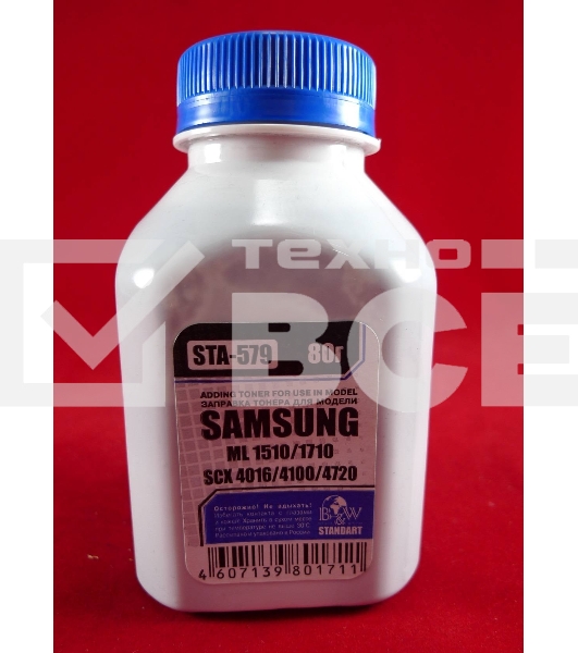 Тонер SAMSUNG ML-1520/1710/1610/2010/SCX 4016/5112/4x20/4100 (фл, 80г) B&W Standart фас Рос.