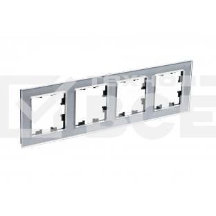 Рамка 4-м AtlasDesign Nature стекло алюм. SchE ATN320304