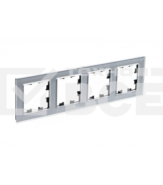 Рамка 4-м AtlasDesign Nature стекло алюм. SchE ATN320304