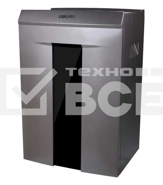 Шредер Deli 9907 серебристый с автоподачей (секр.P-4)/фрагменты/8лист./20лтр./скрепки/скобы/пл.карты/CD