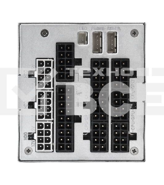 Серверный блок питания  2U Redundant 2x800W ExeGate EX292322RUS Industrial-RTS800 (APFC, КПД 94% (80 PLUS Platinum), 4 cm fan, 24pin, 2x(4+4)pin, 2PCIe, 2SATA, 6IDE, Cable Management)