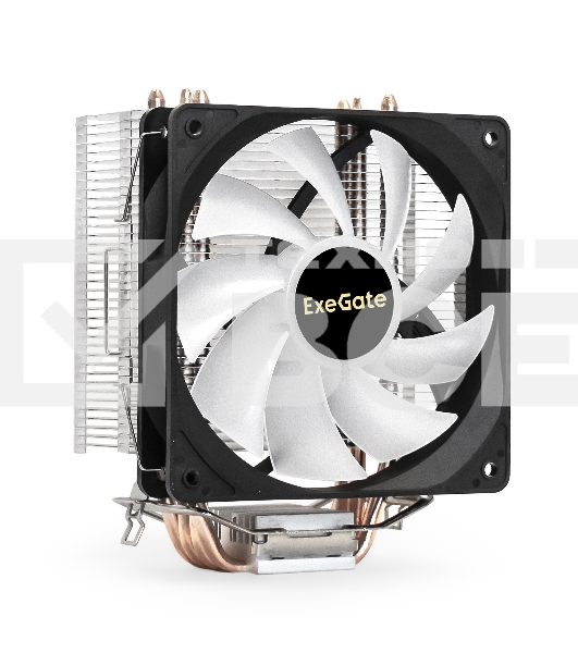 Кулер для процессора ExeGate Wizard EXX400V2-PWM.FRGB серебристый, 120 мм, алюминий/медь, 2400 об/мин, 24 дБ, 4 pin, 140 Вт, 155 мм