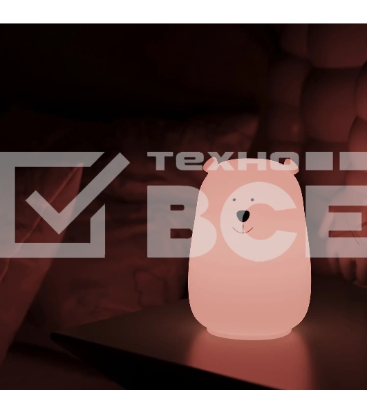 Ночник Gauss NN302 медведь белый