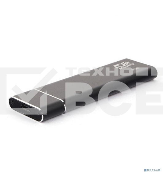 Внешний корпус AgeStar USB 3.1 Type-C M.2 NVME (M-key)  AgeStar 31UBNV5C (BLACK), алюминий, черный