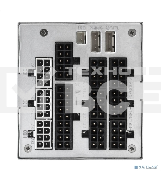 Серверный блок питания  2U Redundant 2x1000W ExeGate EX292323RUS Industrial-RTS1000 (APFC, КПД 94% (80 PLUS Platinum), 4 cm fan, 24pin, 2x(4+4)pin, 2PCIe, 2SATA, 6IDE, Cable Management)