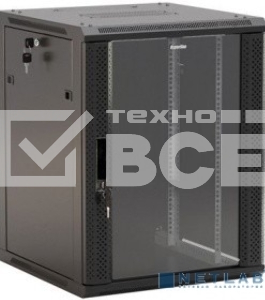 Шкаф настенный Hyperline TWB-1266-GP-RAL900419-дюймовый (19