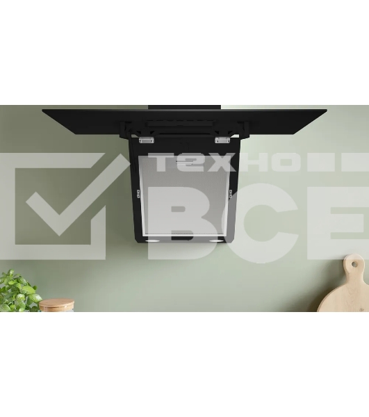 Вытяжка Bosch DWK64PJ60T Наклонная, 400 м3/ч, 60см, цвет: черный , touch control