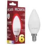 Лампа светодиодная Ресанта LL-R-C37-6W-230-3K-E14 свеча, 6 Вт, теплый, Е14, фото5