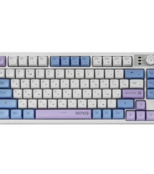 Клавиатура проводная игровая Defender Novis GK-318 RU,бел/гол,80кн+FN,радуж,1.5м