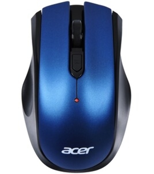 Мышь беспроводная Acer OMR031 черный/синий, 1600 dpi, радиоканал, USB, кнопки - 4