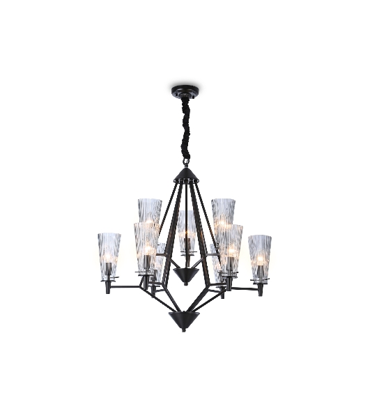 Светильник Ambrella light TR3238/6+3 BK черный E14/9 max 40W D730*720