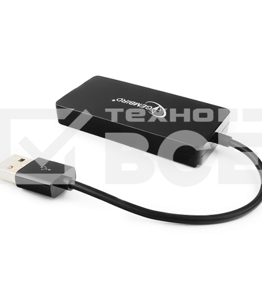 Концентратор USB 2.0 Gembird UHB-U2P4-03, 4 порта, блистер