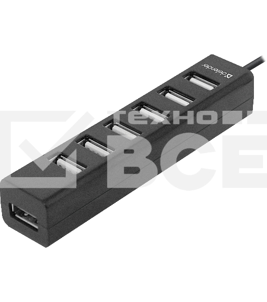 Универсальный USB разветвитель Defender Quadro Swift USB2.0, 7 портов