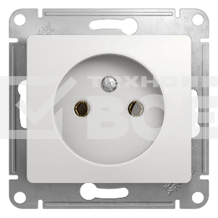 Механизм розетки 1-м СП Glossa 16А IP20 без заземл. бел. SchE GSL000141