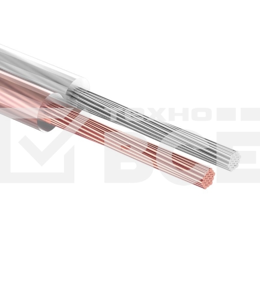 Кабель акустический Rexant 2х0,75 м м², прозрачный SILICON, мини-бухта 5 м 01-6304-05