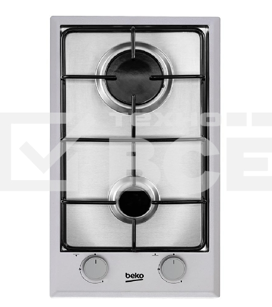 Встраиваемая газовая варочная поверхность Beko HDCG 32220 FX, Нержавеющая сталь