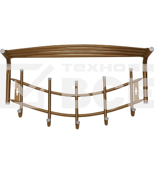 Вешалка настенная НИКА ВНП4 (ВНП4/А медный антик)