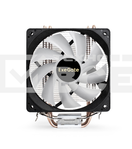 Кулер для процессора ExeGate Wizard EXX400V2-PWM.FRGB серебристый, 120 мм, алюминий/медь, 2400 об/мин, 24 дБ, 4 pin, 140 Вт, 155 мм
