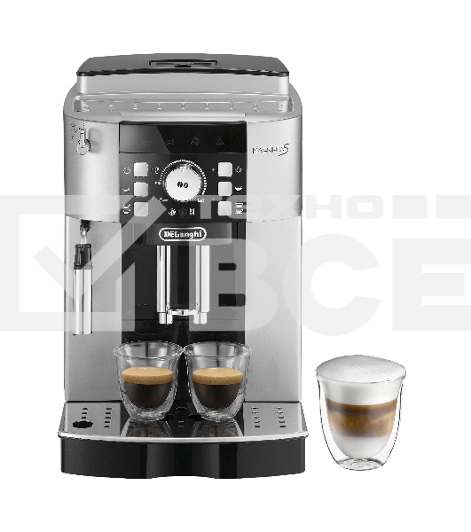 Кофемашина автоматическая DeLonghi ECAM 21.117.SB серебристый/черный, исп. кофе - зерновой/молотый, 1.8 л, 1450 Вт, 15 бар