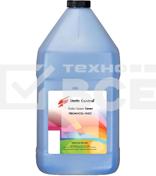 Тонер Static Control Универсальный для Brother Color, C, 1 кг, флакон