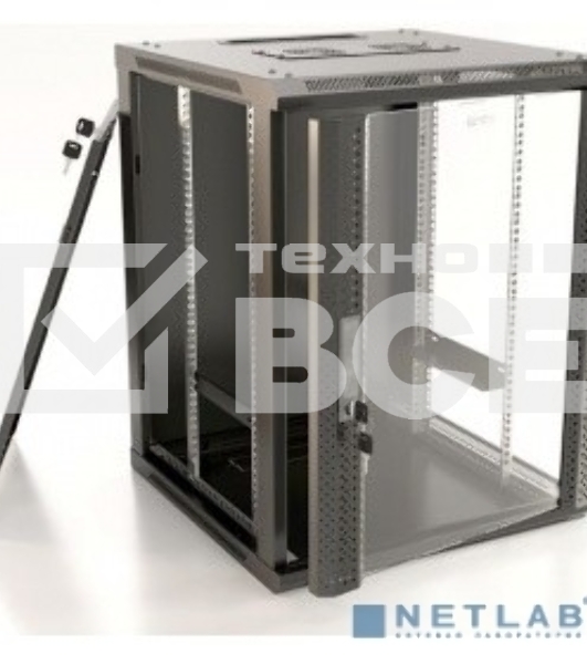 Шкаф настенный Hyperline TWB-1266-GP-RAL900419-дюймовый (19