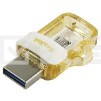 Флеш диск 64GB SanDisk Ultra Android Dual Drive OTG, m3.0/USB 3.0, White-Gold, фото3