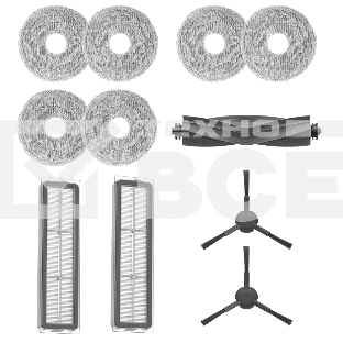 Комплект аксессуаров для робота-пылесоса  Kit 1Main Brush+2Side Brush+3Dust Box Filter+3 Wash-free Mop Pad 1шт. L10 Ultra