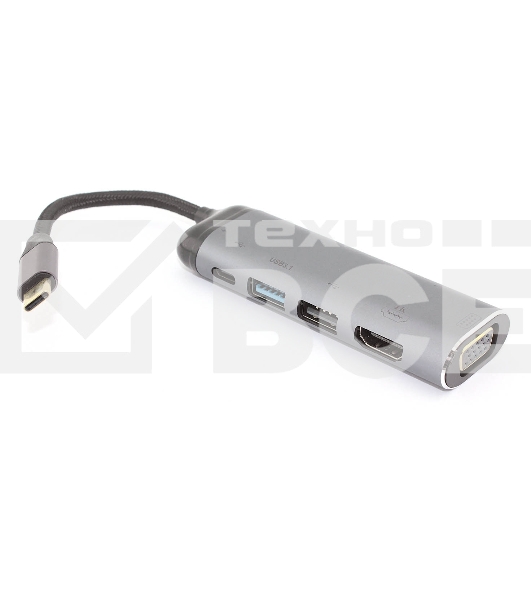 Кабель Type-C на VGA + HDMI + USB 3.1 + Type C + PD + USB 2.0