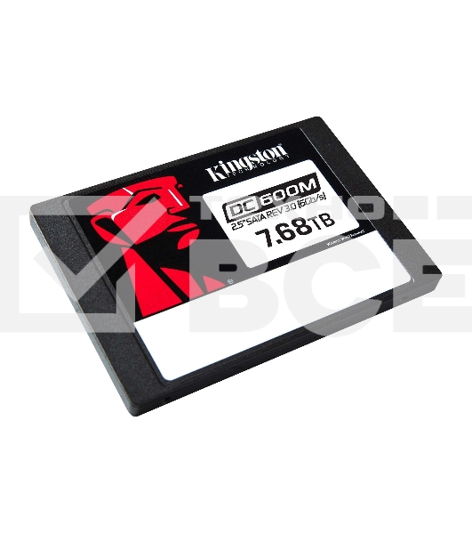 Накопитель SSD Kingston DC600M, 7680 ГБ, SATA III, R/W 560/530 МБ/с